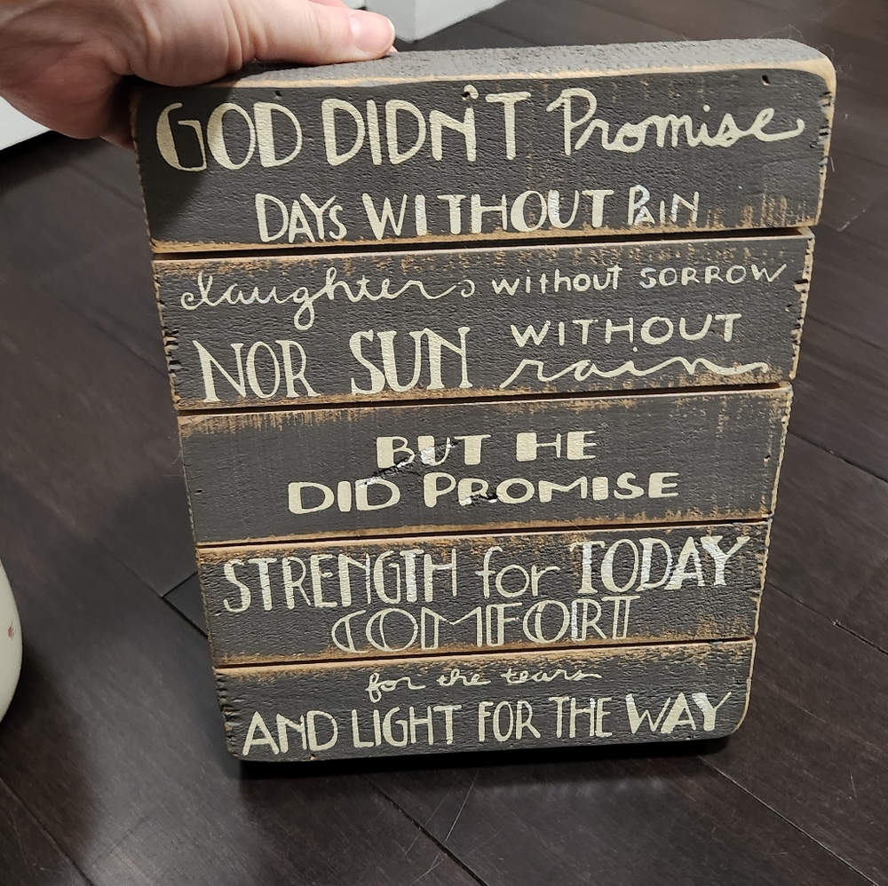 Wooden Sign With Quote